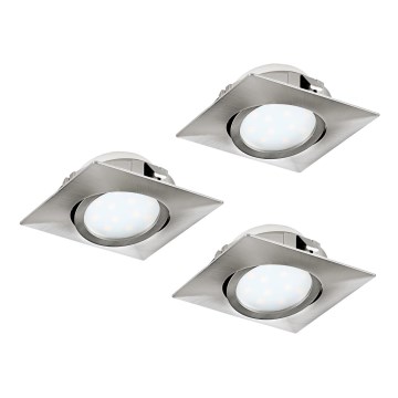 Eglo - Set 3x LED ugradna lampa PINEDA 1xLED/4,9W/230V