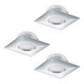 Eglo - Set 3x LED ugradna lampa PINEDA 1xLED/6W/230V