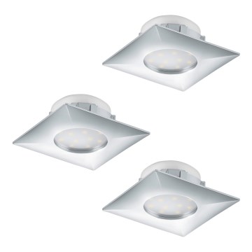 Eglo - Set 3x LED ugradna lampa PINEDA 1xLED/6W/230V