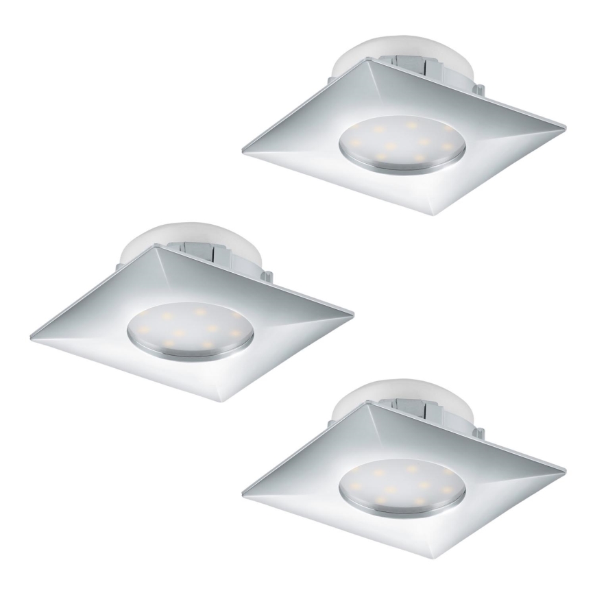 Eglo - Set 3x LED ugradna lampa PINEDA 1xLED/6W/230V