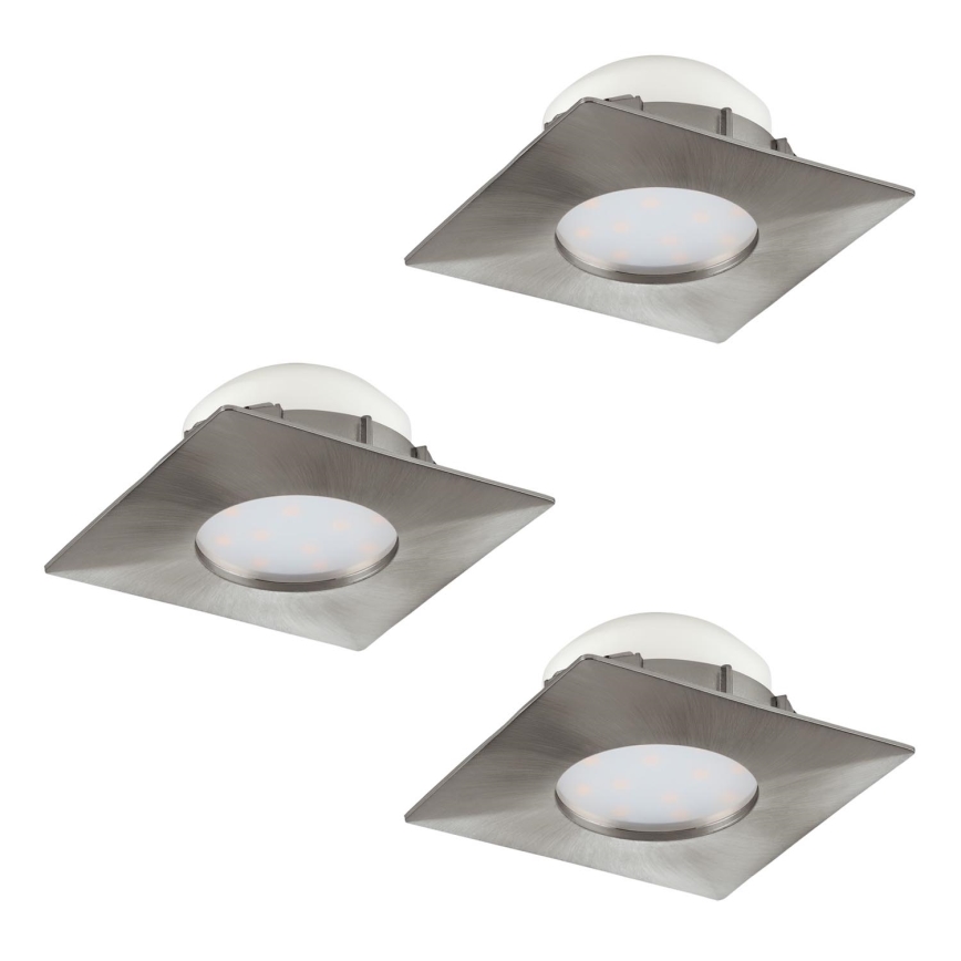 Eglo - Set 3x LED ugradna lampa PINEDA 1xLED/6W/230V