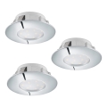 Eglo - Set 3x LED ugradna lampa PINEDA 1xLED/6W/230V