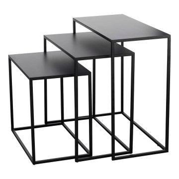 Eglo - Set 3x Pomoćni stočić crno