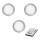 Eglo - SET 3x prigušiva ugradna LED svetla TINUS LED/11W/230V + daljinski upravljač