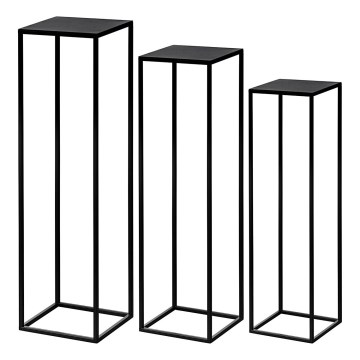 Eglo - Set 3x Stalak za cveće crno