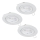 Eglo - Set 3xLED ugradbena lampa za kupatilo 1xGU10/4W/230V IP44 bela