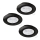Eglo - Set 3xLED ugradbena lampa za kupatilo 1xGU10/4W/230V IP44 crno