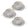 Eglo - Set 3xLED ugradbena lampa za kupatilo 1xGU10/4W/230V IP44 krom