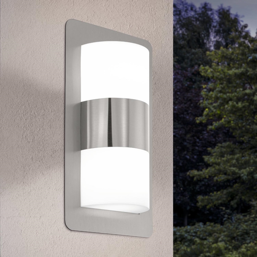 Eglo - Spoljašnja lampa 2xE27/10W/230V IP4mat krom