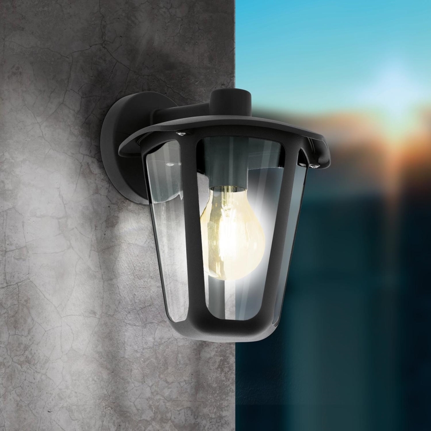 Eglo - Spoljašnja zidna lampa 1xE27/60W/230V IP4crna