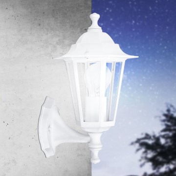 EGLO - Spoljašnja zidna lampa 1xE27/60W bela