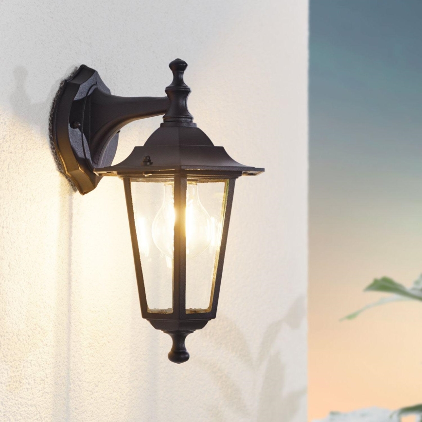 EGLO - Spoljašnja zidna lampa 1xE27/60W crno
