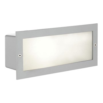 EGLO - Spoljna ugradbena lampa 1xE27/60W srebrno/bela IP44