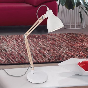 Eglo - Stona lampa 1xE14/28W/230V bela