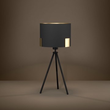 Eglo - Stona lampa 1xE27/40W/230V crna/zlatna