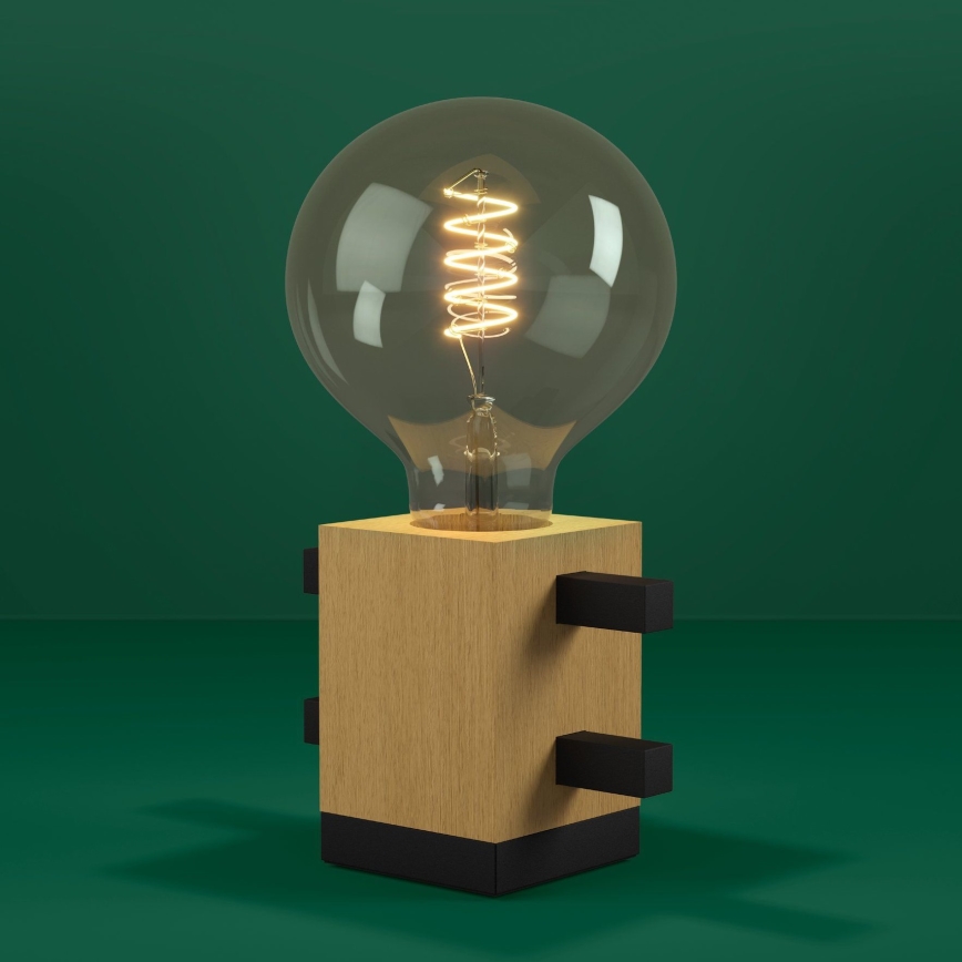 Eglo - Stona lampa 1xE27/40W/230V crno/braon