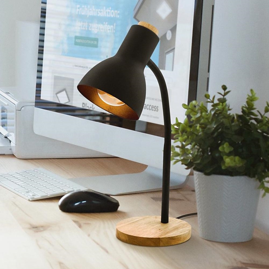 Eglo - Stona lampa 1xE27/40W/230V crno