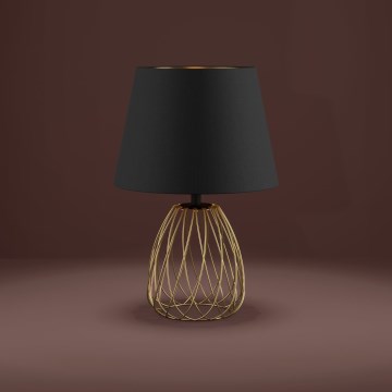 Eglo - Stona lampa 1xE27/40W/230V crno/zlatna