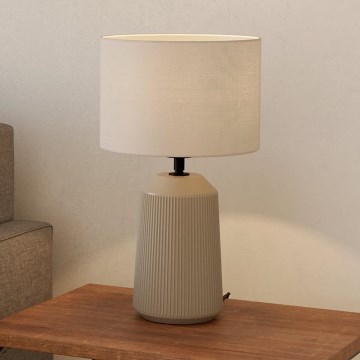Eglo - Stona lampa 1xE27/40W/230V kremasta