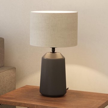Eglo - Stona lampa 1xE27/40W/230V sivo