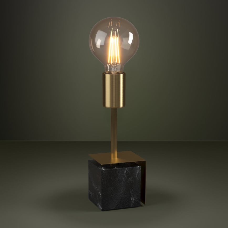 Eglo - Stona lampa 1xE27/40W/230V zlatna/crni mermer