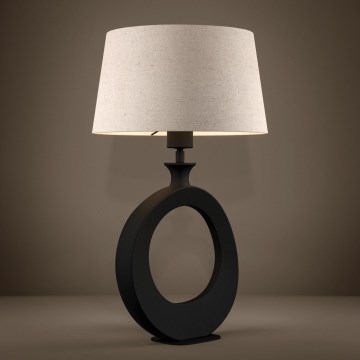 Eglo - Stona lampa 1xE27/60W/230V 52,5 cm crno/kremasta