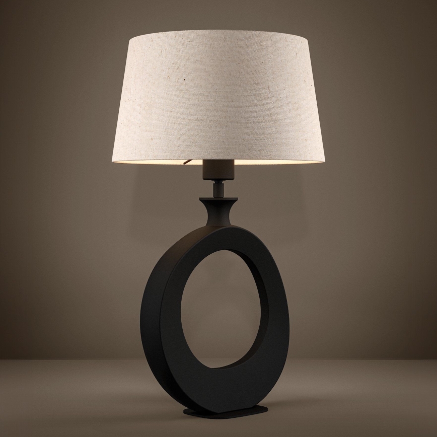 Eglo - Stona lampa 1xE27/60W/230V 52,5 cm crno/kremasta