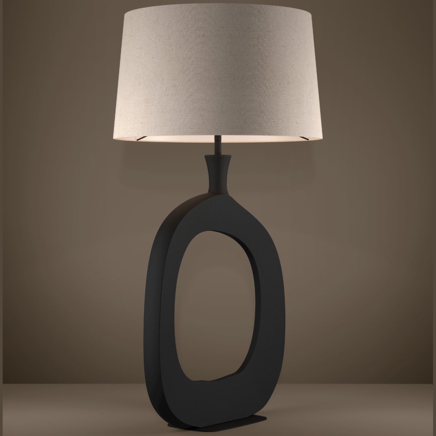 Eglo - Stona lampa 1xE27/60W/230V 88 cm crno/kremasta