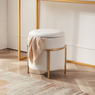 Eglo - Tabure 46x41 cm bela/zlatna