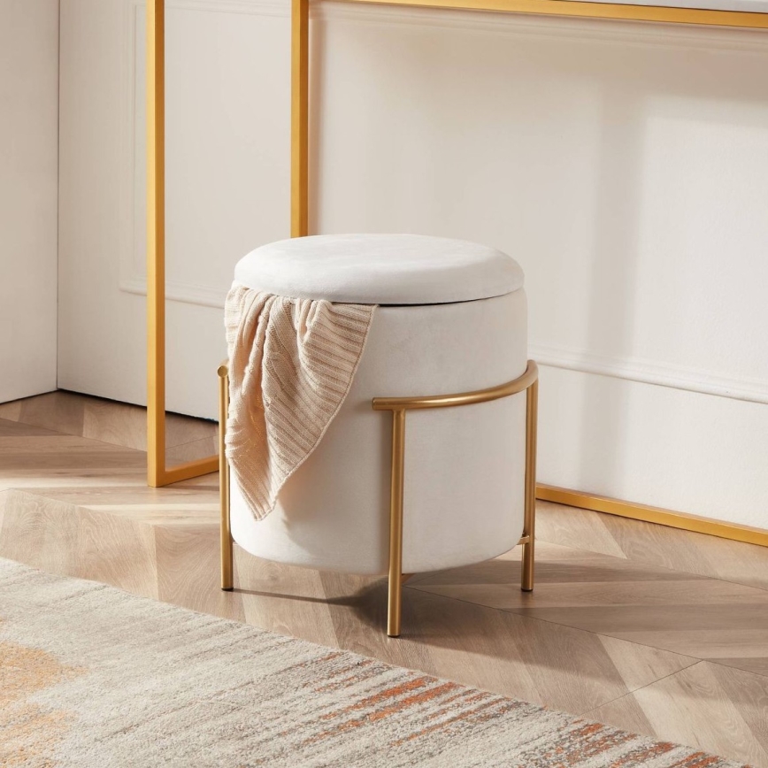 Eglo - Tabure 46x41 cm bela/zlatna