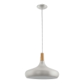 Eglo - Viseća lampa 1xE27/60W/230V pr. 40 cm srebrno