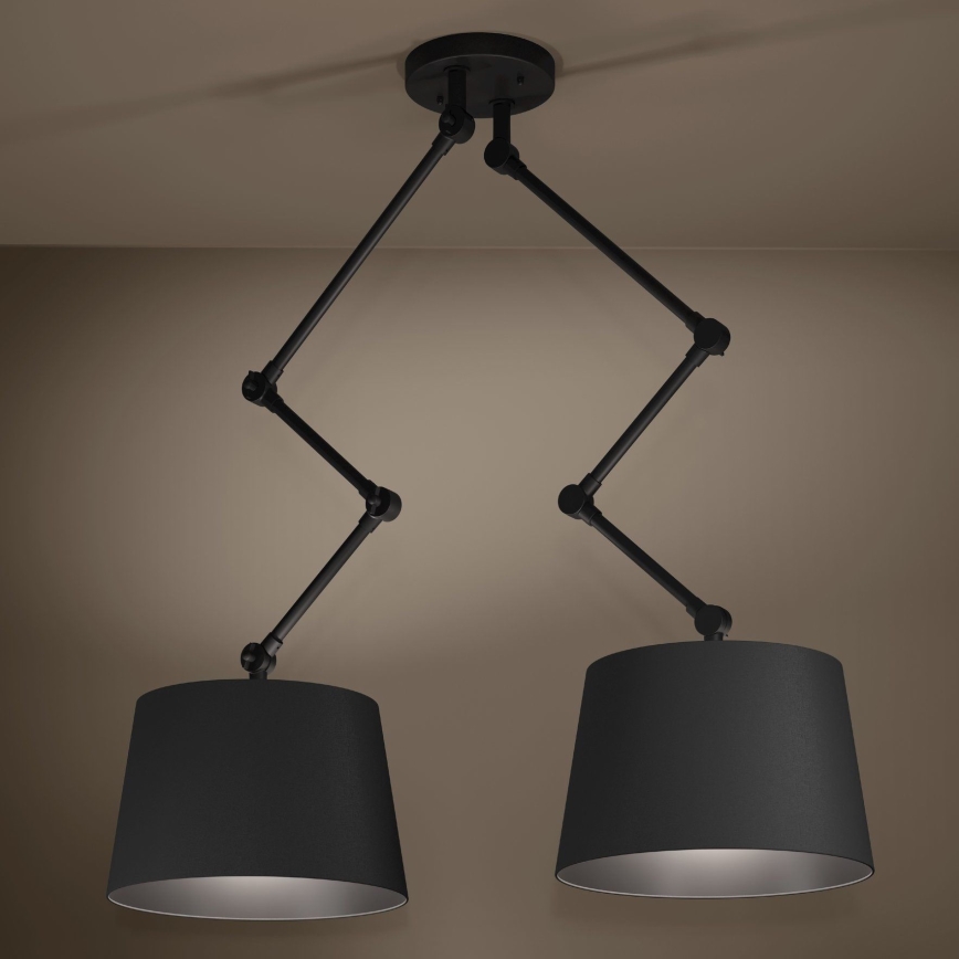 Eglo - Viseći luster 2xE27/40W/230V crno
