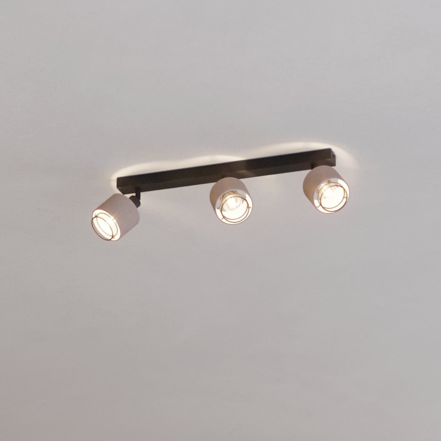 Eglo - Zidna lampa 3xE14/40W/230V crno/bež