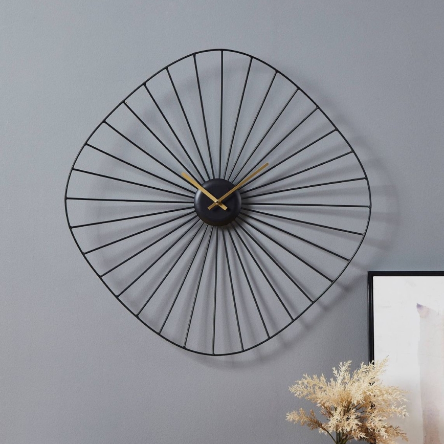 Eglo - Zidni sat 1xAA 60x60 cm crni