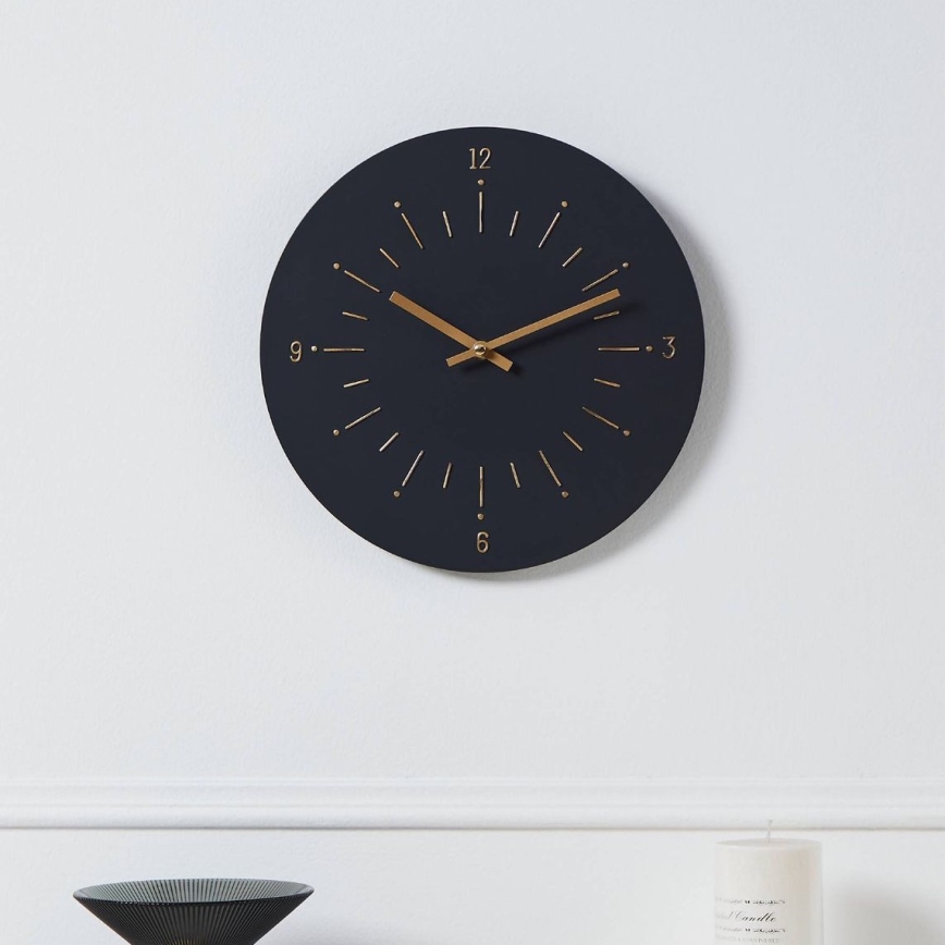 Eglo - Zidni sat 1xAA, prečnik 30 cm, crne boje