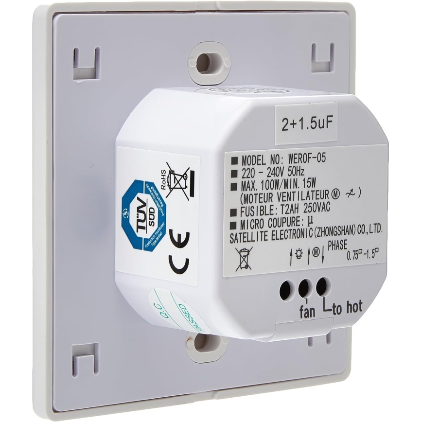 Eglo - Zidni upravljač za ventilator 100W/230V