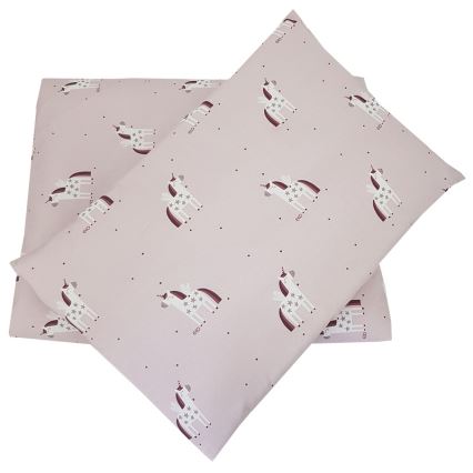 EKO - Dvodelna pamučna mušlinska posteljina za krevetić UNICORN