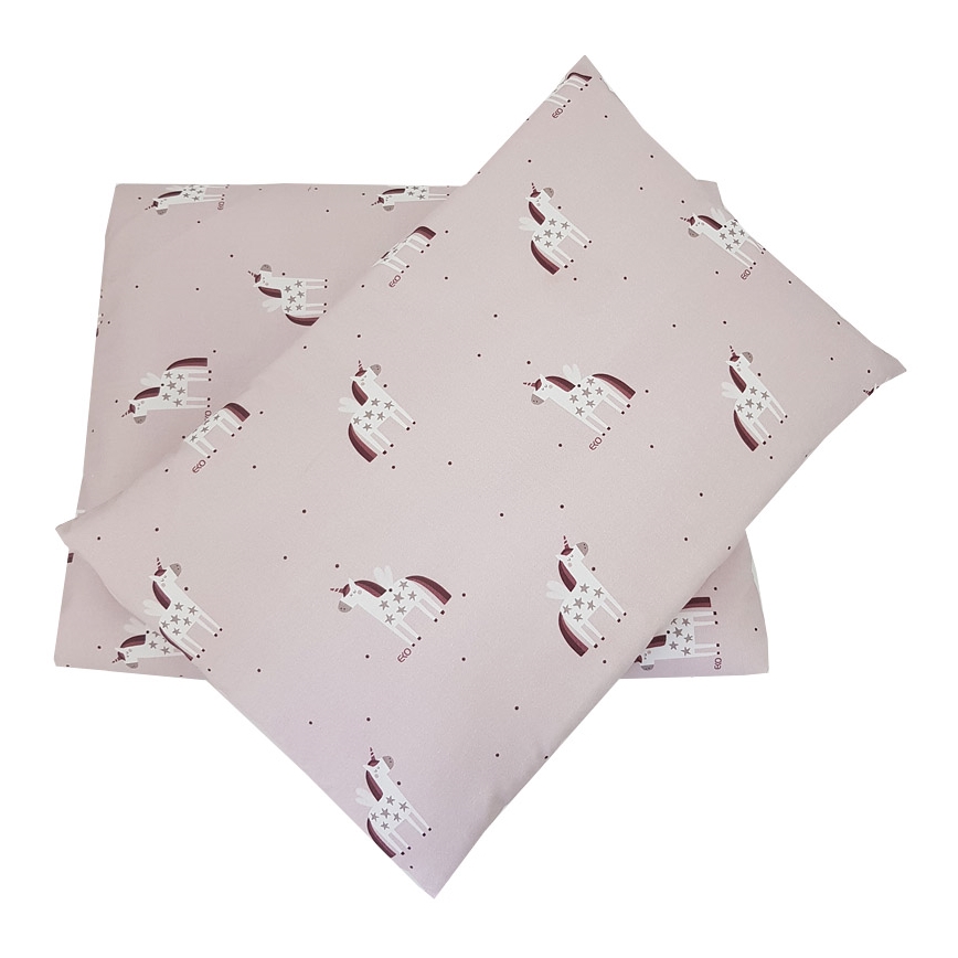 EKO - Dvodelna pamučna mušlinska posteljina za krevetić UNICORN