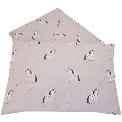 EKO - Dvodelna pamučna mušlinska posteljina za krevetić UNICORN