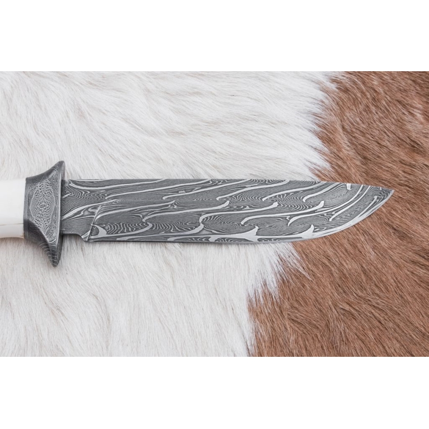 Ekskluzivan damaskuski nož 15 cm mamutski kel
