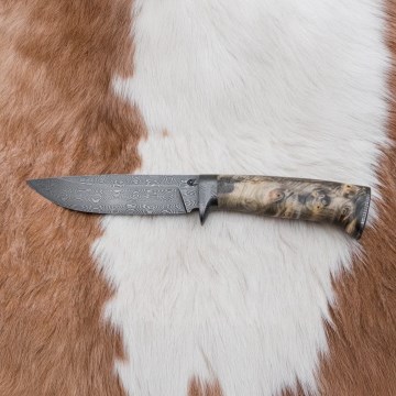 Ekskluzivni damaščanski nož 13 cm kesten