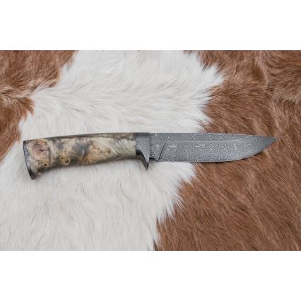 Ekskluzivni damaščanski nož 13 cm kesten