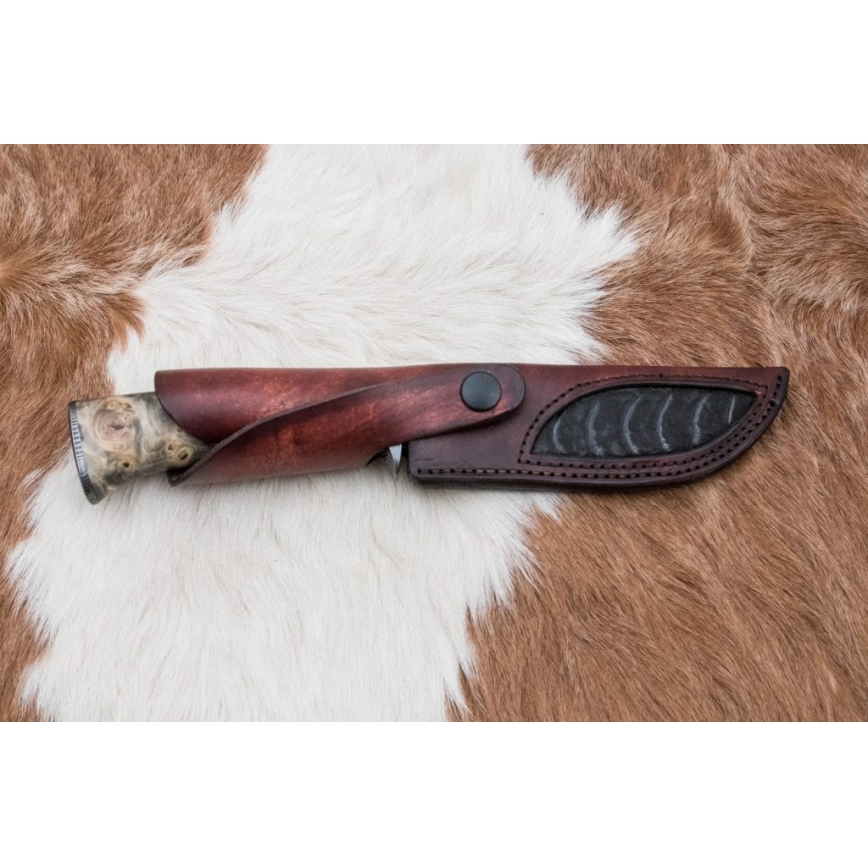 Ekskluzivni damaščanski nož 13 cm kesten