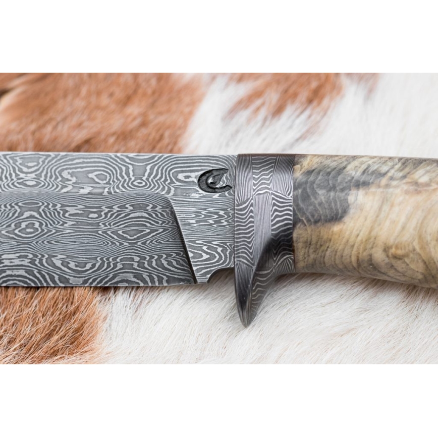 Ekskluzivni damaščanski nož 13 cm kesten