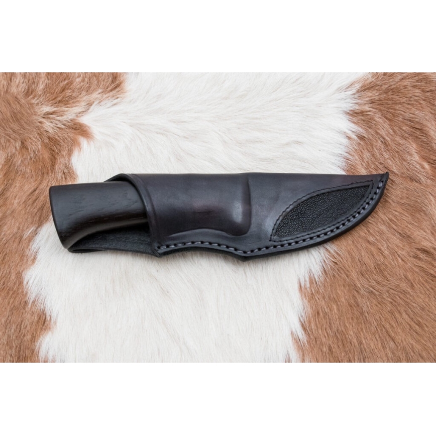 Ekskluzivni damaščanski nož 8,6 cm hrast/velbludova kost