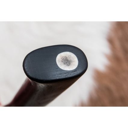 Ekskluzivni damaščanski nož 8,6 cm hrast/velbludova kost