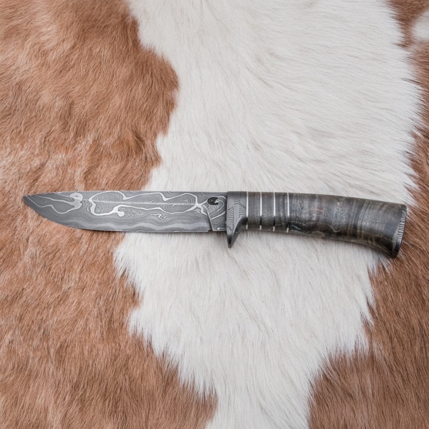 Ekskluzivni damask nož 14 cm jasen