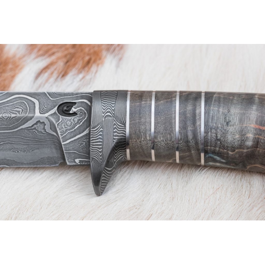 Ekskluzivni damask nož 14 cm jasen