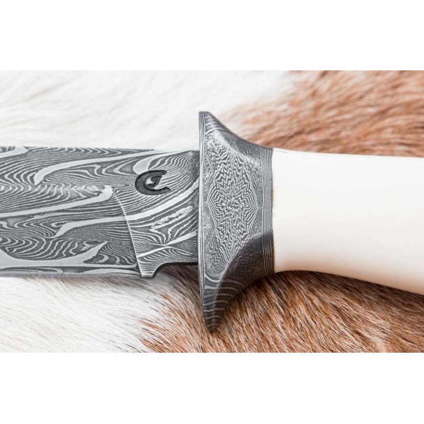 Ekskluzivni damask nož 15 cm mamutova kljova