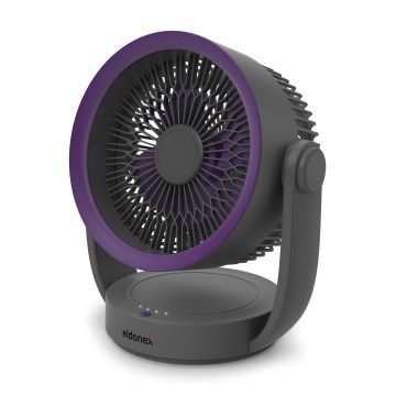 ELDONEX ESF-1010-GY - Punjivi stoni ventilator 9W/5V, 4000 mAh, siva